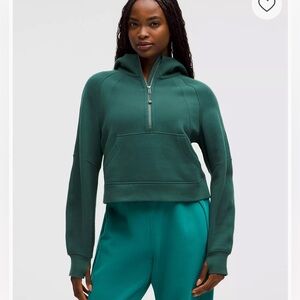Green Lululemon scuba quater zip